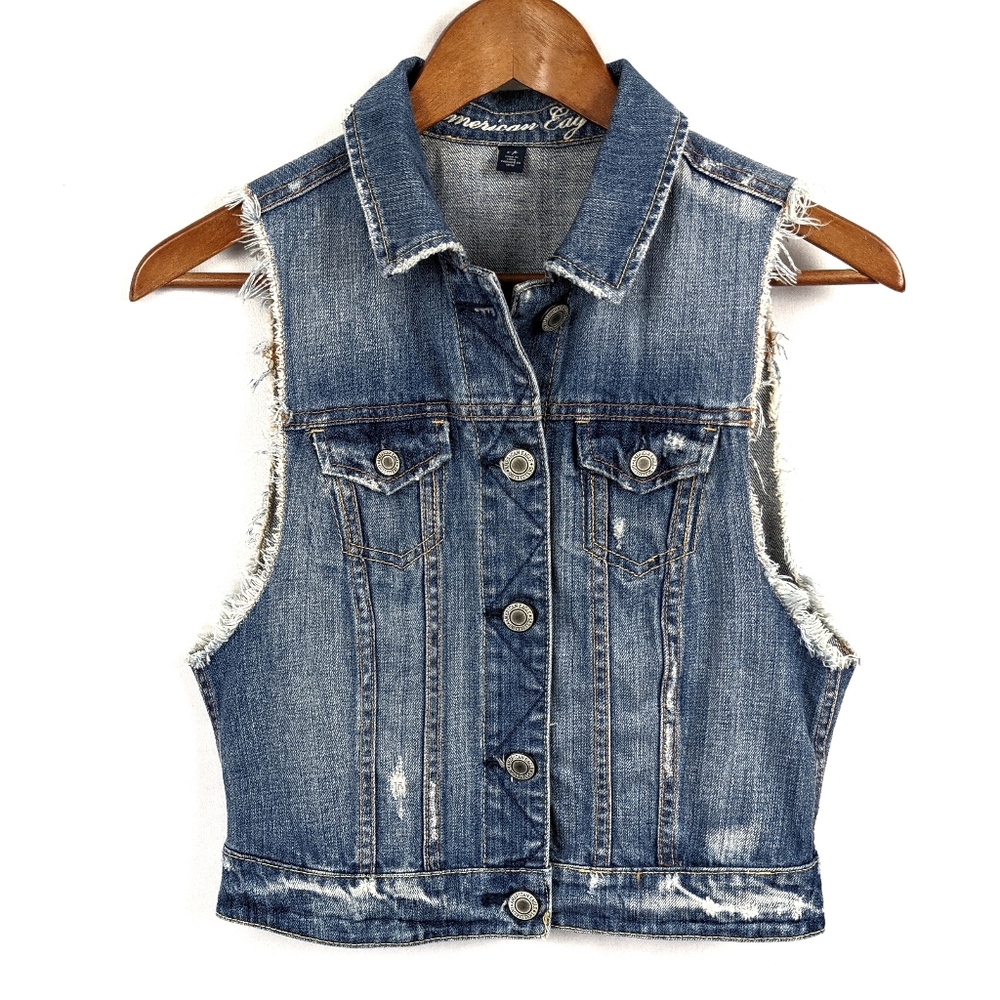 American Eagle Summer Denim Jean Vest S
